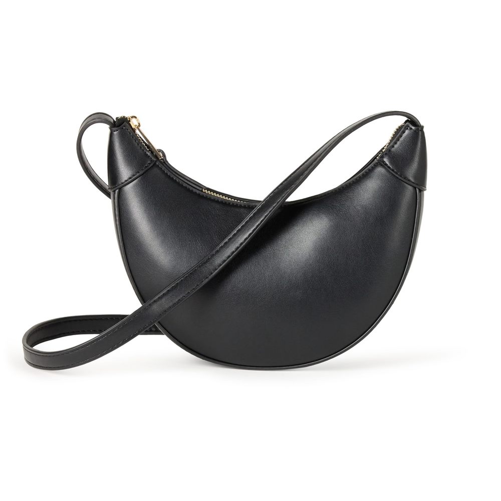 Kinsley Cresent Crossbody Bag, Black, One Size :v